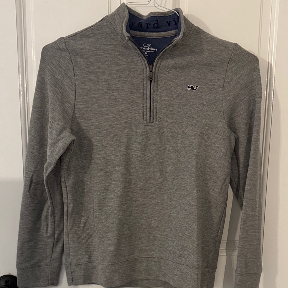 Vineyard Vines Men's Gray Zip-Up Sweater